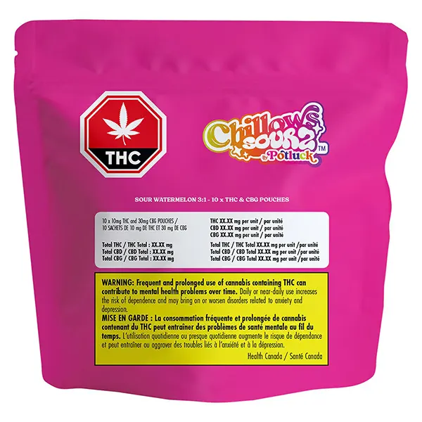 Image for Sour Watermelon Chillows 3:1, cannabis all products by Potluck