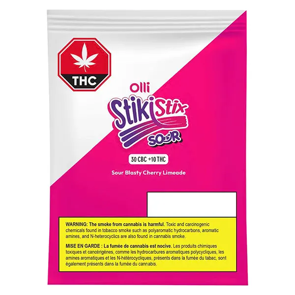 Image for StikiStix 3:1 Sour Blasty Cherry Limeade CBC/THC, cannabis gummies by Stikistix