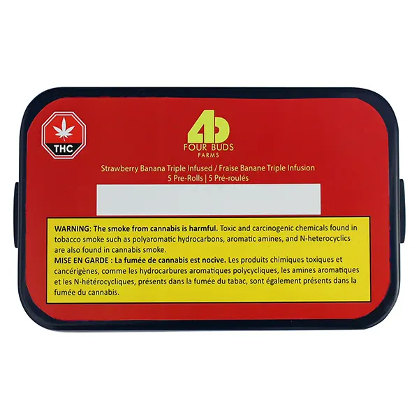 Image for Strawberry Banana Triple Infused Pre-roll, cannabis all products by Four Buds Farms