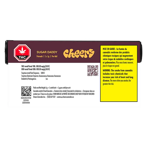 Image for Sugar Daddy Pre-Roll, cannabis blunts by Cheers Cannabis
