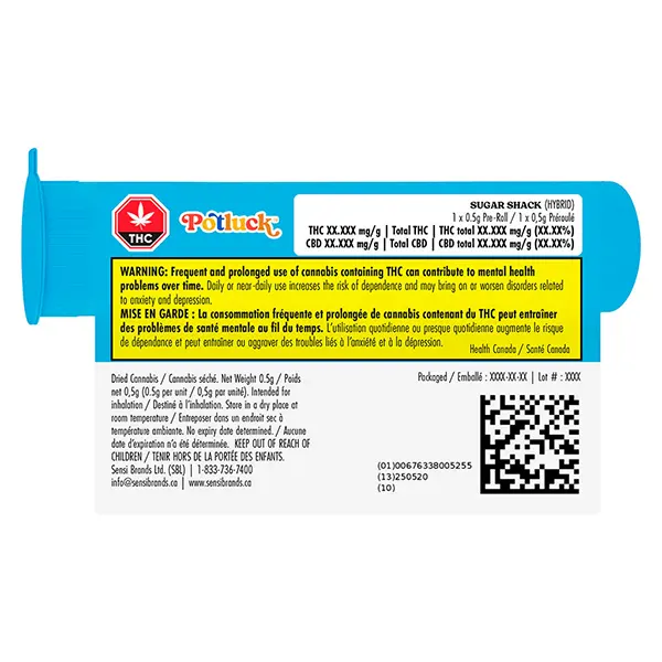 Image for Sugar Shack Pre-Roll, cannabis all products by Potluck