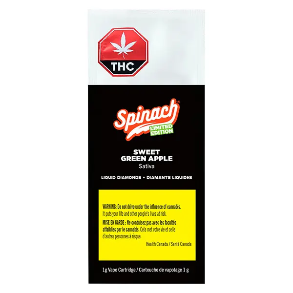 Sweet Green Apple Liquid Diamonds Vape (510 Cartridges) by Spinach