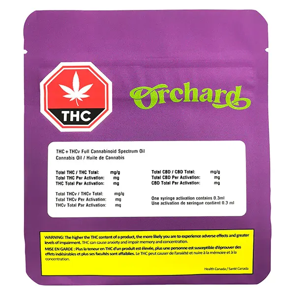 THC+THCv Full Cannabinoid Spectrum Oil (Bottled Oils) by Orchard