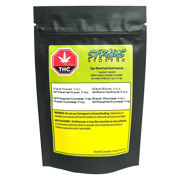 Tiger Blood Hash Rosin Gummy (Gummies) by Strains Limited