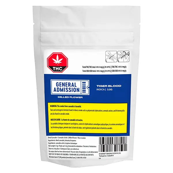 Tiger Blood Milled Flower (Milled Flower) by General Admission