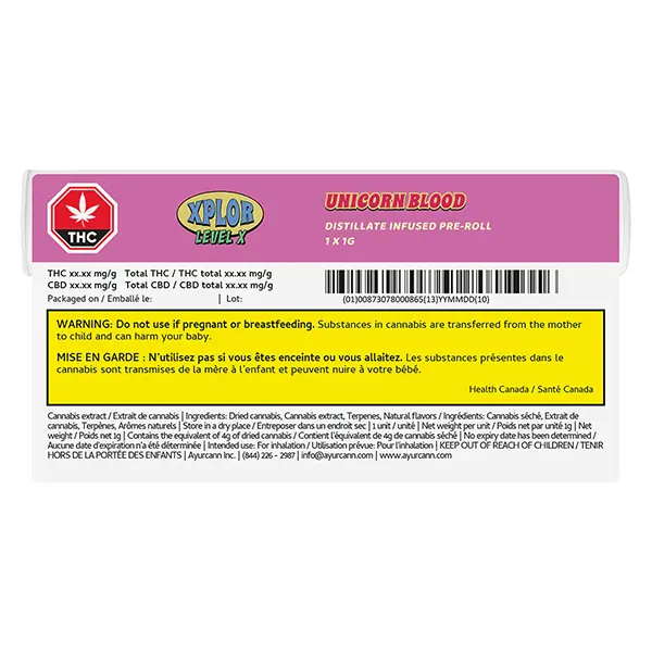 Unicorn Blood Distillate Infused Pre-roll (Pre-Rolls) by XPLOR