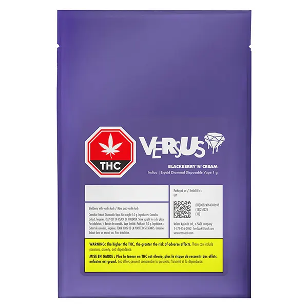 Image for Versus Blackberry 'n' Cream Liquid Diamond Disposable Vape, cannabis all products by Versus
