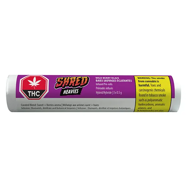 Wild Berry Blaze Heavies Diamond & Disty Infused Pre-Roll (Pre-Rolls) by Shred
