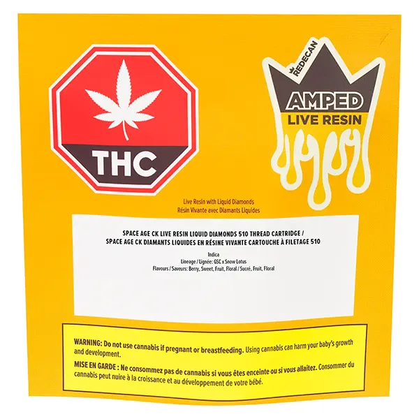 Image for Amped Live Resin Space Age CK 510 Thread Cartridge, cannabis 510 cartridges by Redecan
