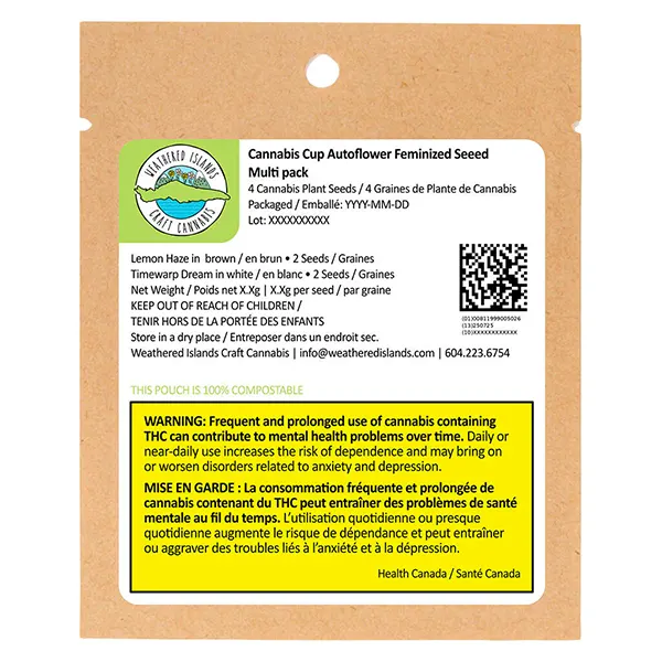 Cannabis Cup Autoflower Feminized Seed Multi pack (Seeds) by Weathered Islands Craft Cannabis