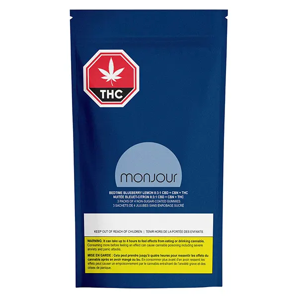 Bedtime Blueberry Lemon Multi-pack CBD:CBN:THC Gummies (Gummies) by Monjour