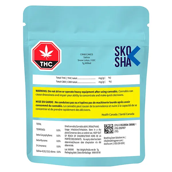 Image for Crab Cakes Premium Milled Flower, cannabis all products by Skosha