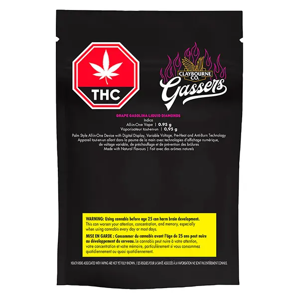 Image for Gassers Grape Gasolina Liquid Diamonds AIO, cannabis all products by Claybourne