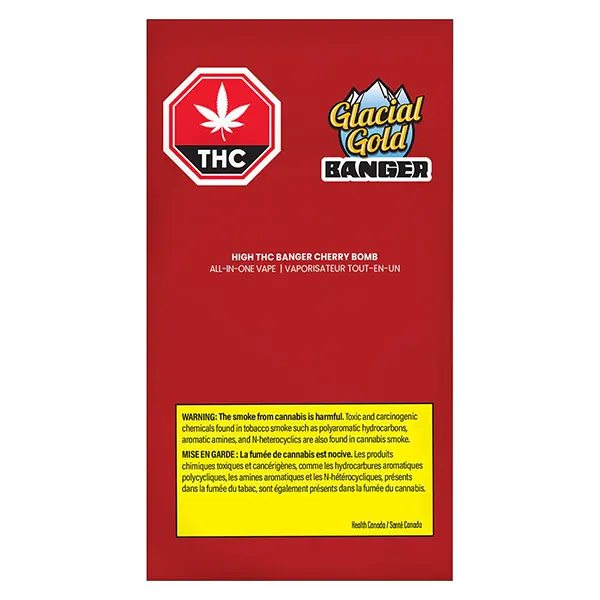 HIGH THC Banger Cherry Bomb All-in-One (Disposable Vapes) by Glacial Gold