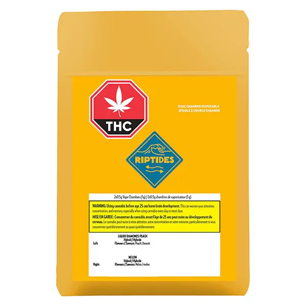 Liquid Diamond Peach x Melon Dual AIO - VP (Disposable Vapes) by Riptides