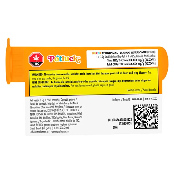 Image for Mango Hurricane Infused Pre-Roll, cannabis all products by Potluck