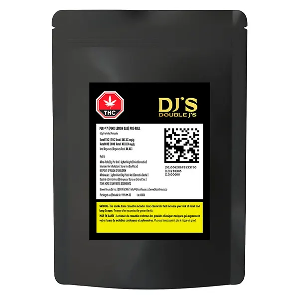 Image for PLG #7 Pink Lemon Gas Pre-Roll, cannabis pre-rolls by Double J's