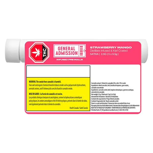 Strawberry Mango Infused Pre-Roll (Pre-Rolls) by General Admission