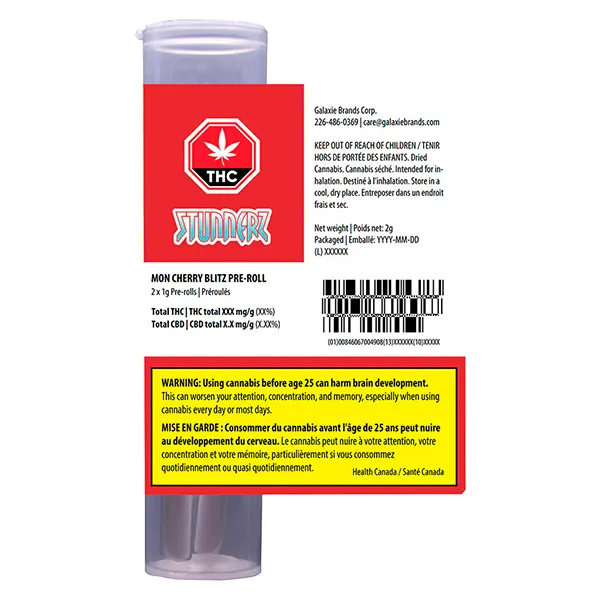 Image for Mon Cherry Blitz Pre-Roll, cannabis pre-rolls by Stunnerz