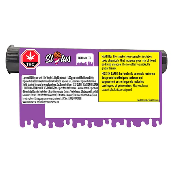 Tigers Bleed Liquid Diamond Infused Kief Coated Blunt (Blunts) by Status