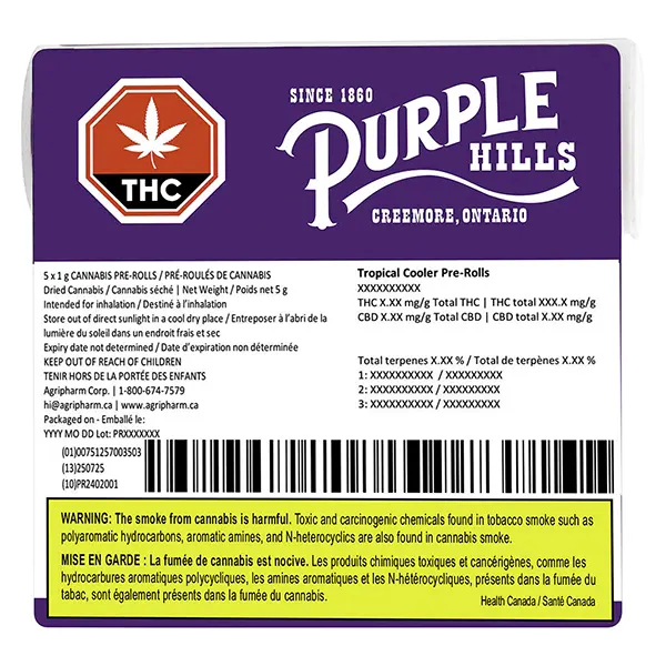 Tropical Cooler Pre-Rolls (Pre-Rolls) by Purple Hills