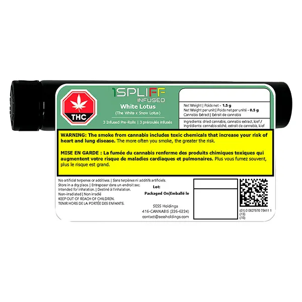 White Lotus Infused Pre-Roll (Pre-Rolls) by 1Spliff