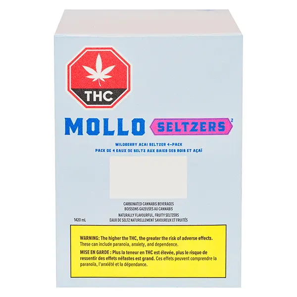 Wildberry Acai Seltzer 4pk (Sparkling Water) by Mollo