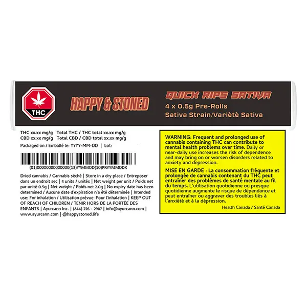 Image for Quick Rips Sativa Pre-Roll, cannabis pre-rolls by Happy & Stoned