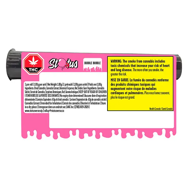 Bubble Bubble Liquid Diamond Infused Kief Coated Blunt (Blunts) by Status