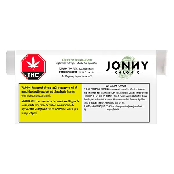 Blue Dream Liquid Diamonds 510 Thread Cartridge (510 Cartridges) by Jonny Chronic