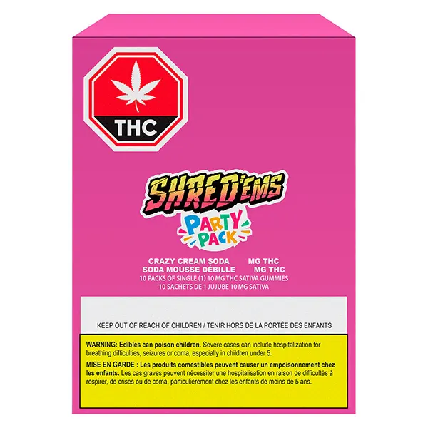 Crazy Cream Soda Party Pack 100 THC Gummies (Gummies) by Shred'ems