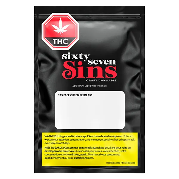 Gas Face Cured Resin AIO (Disposable Vapes) by Sixty Seven Sins