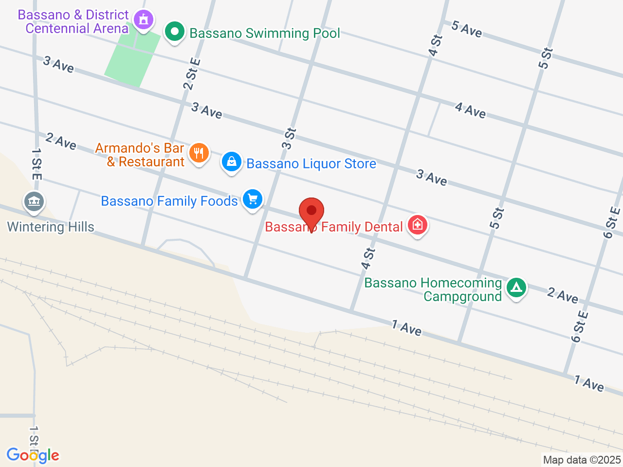 Street map for Bassano Cannabis, 417 2 Ave, Bassano AB