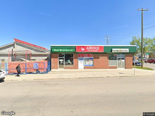 Street view for Best Buds Outlet, 100-124 1 Ave. NE, Airdrie AB