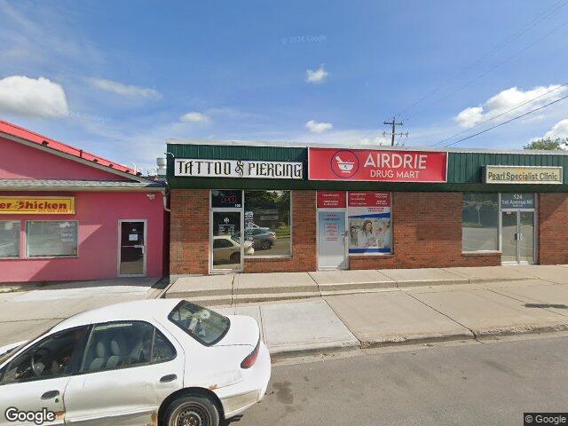 Street view for Best Buds Outlet, 100-124 1 Ave. NE, Airdrie AB