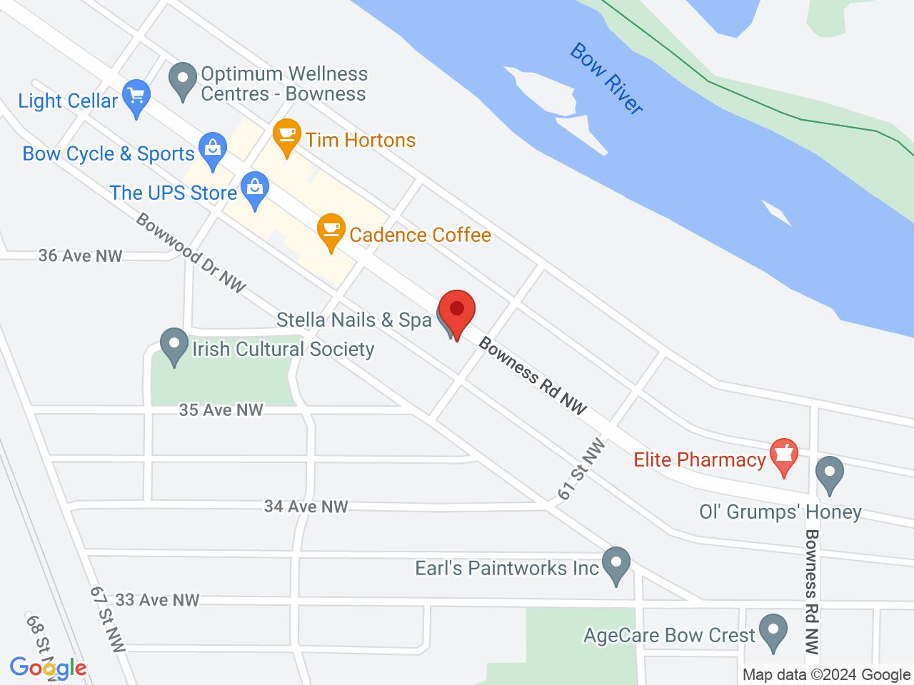 Street map for Bow Cannabis, 6305 Bowness Rd. NW, Calgary AB
