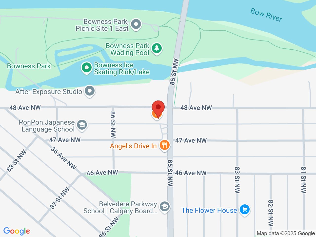 Street map for Bridgeland Cannabis Store, 917 1 Ave NE, Calgary AB