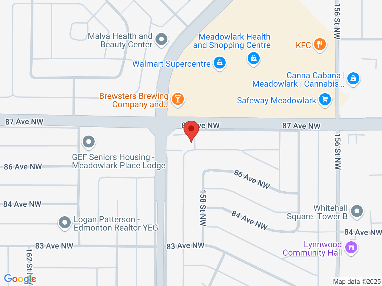 Street map for BudaBoom, 15803 87 Ave. NW, Edmonton AB