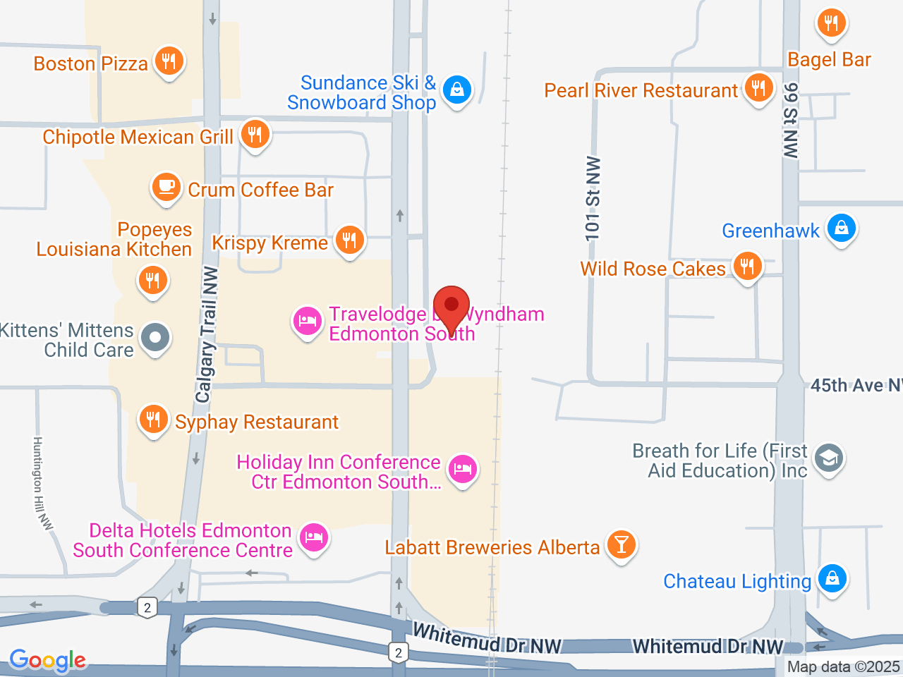 Street map for BudaBoom, 4515 Gateway Blvd NW, Edmonton AB