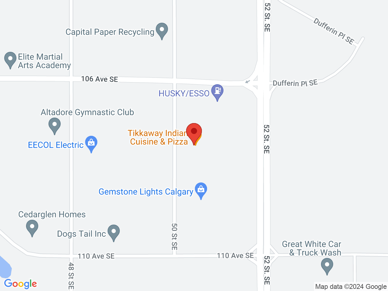 Street map for Canna Cabana Eastlake, 10822 50 St SE Bay 16, Calgary AB