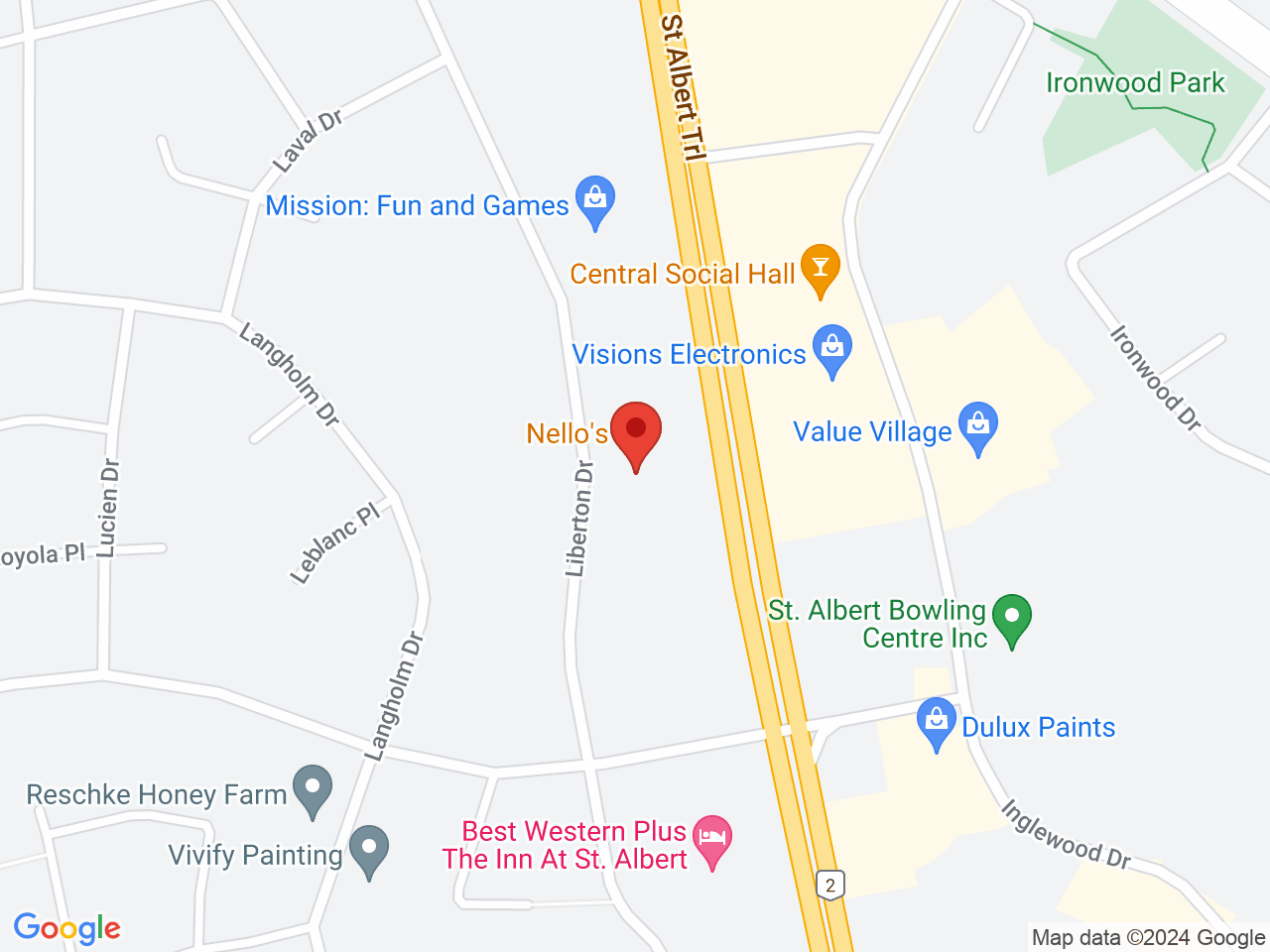 Street map for Canna Cabana St Albert, 2-512 St Albert Trail, St Albert AB