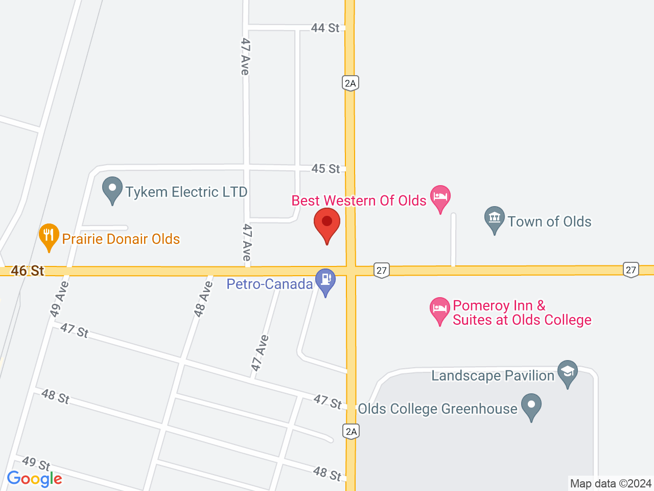 Street map for Canna Cabana Olds, 310-4602 46 St., Olds AB