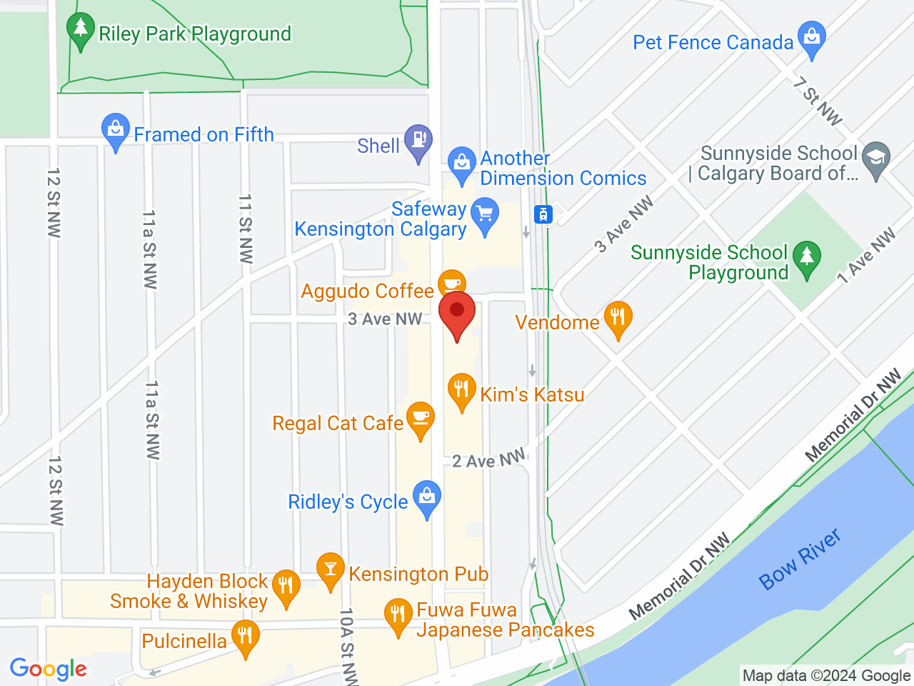 Street map for Canna Cabana Kensington, 330 10 St. NW, Calgary AB