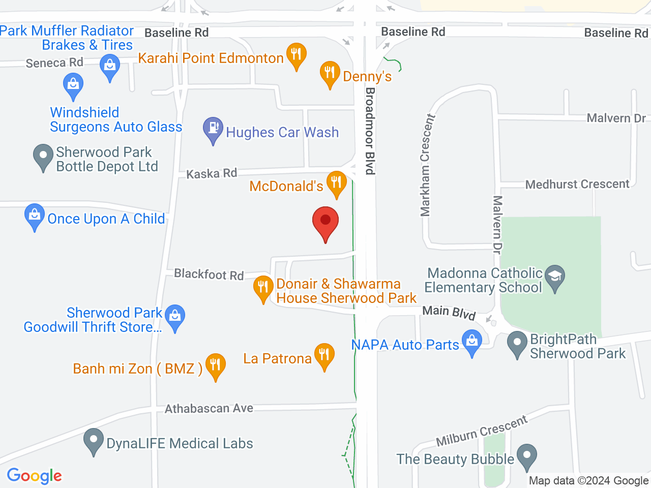 Street map for Cannabis Boutique Sherwood Park, 800 Broadmoor Blvd #820, Sherwood Park AB