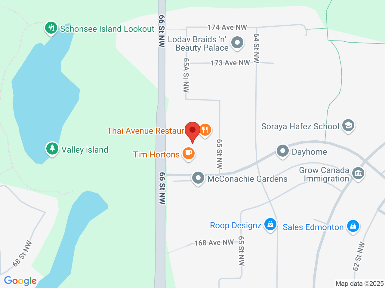 Street map for Cannabis House McConachie West, 6560 170 Ave. NW, Edmonton AB