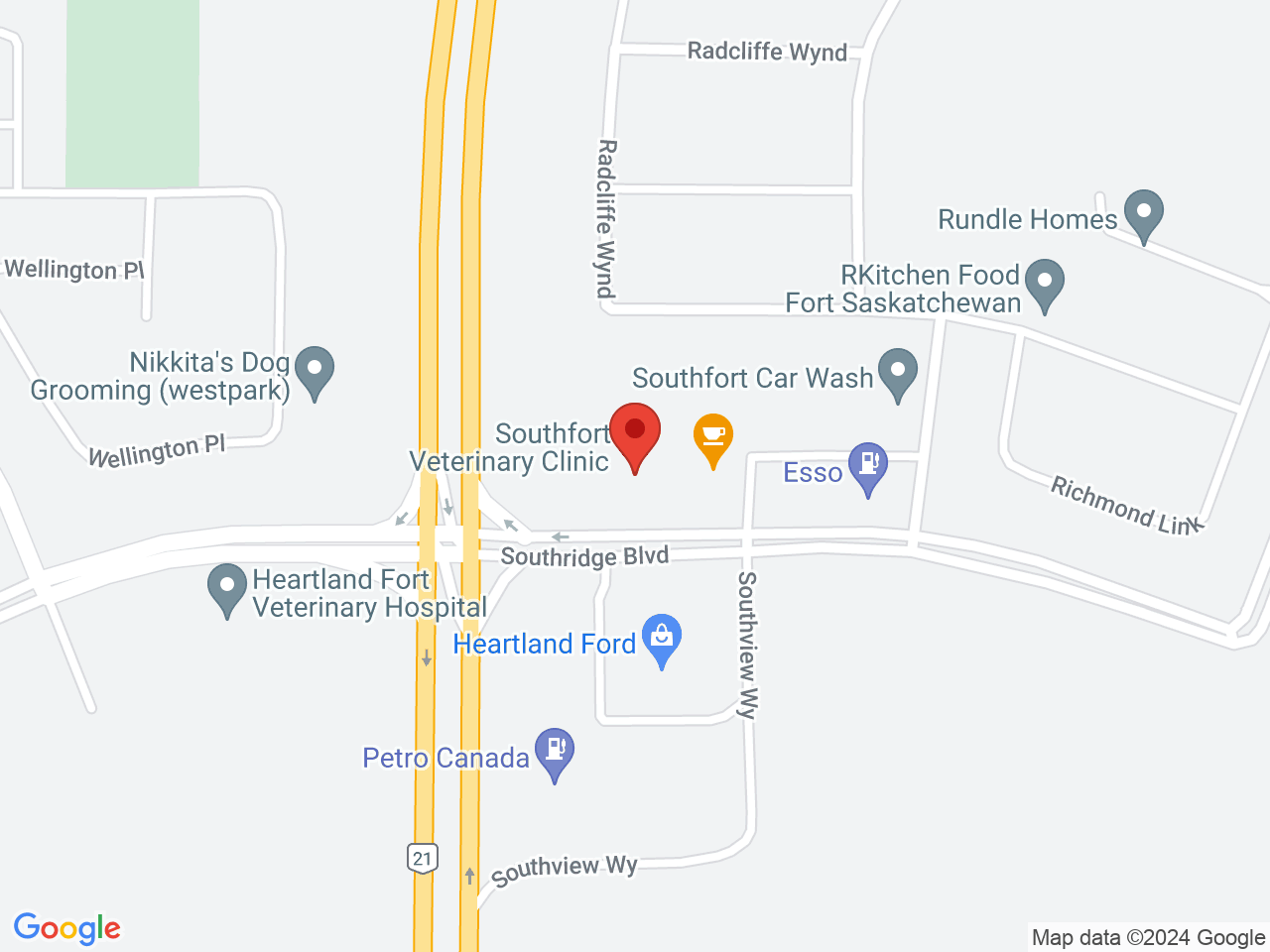Street map for Cannabis Discounter Ft. Sask, 103-120 Southridge Blvd., Fort Saskatchewan AB