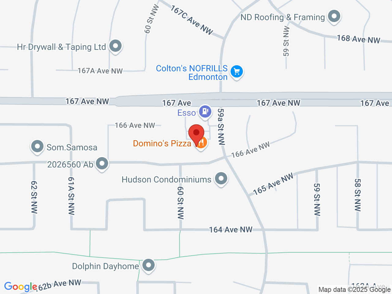 Street map for Cannabis House McConachie East, 16526 59A St. NW, Edmonton AB