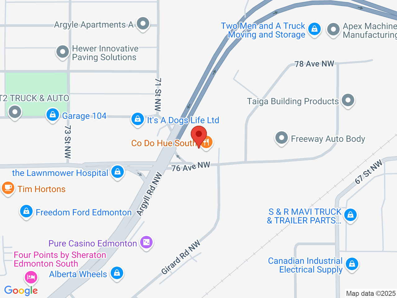 Street map for Cannabis House Argyll, 20-6964 76 Ave. NW, Edmonton AB