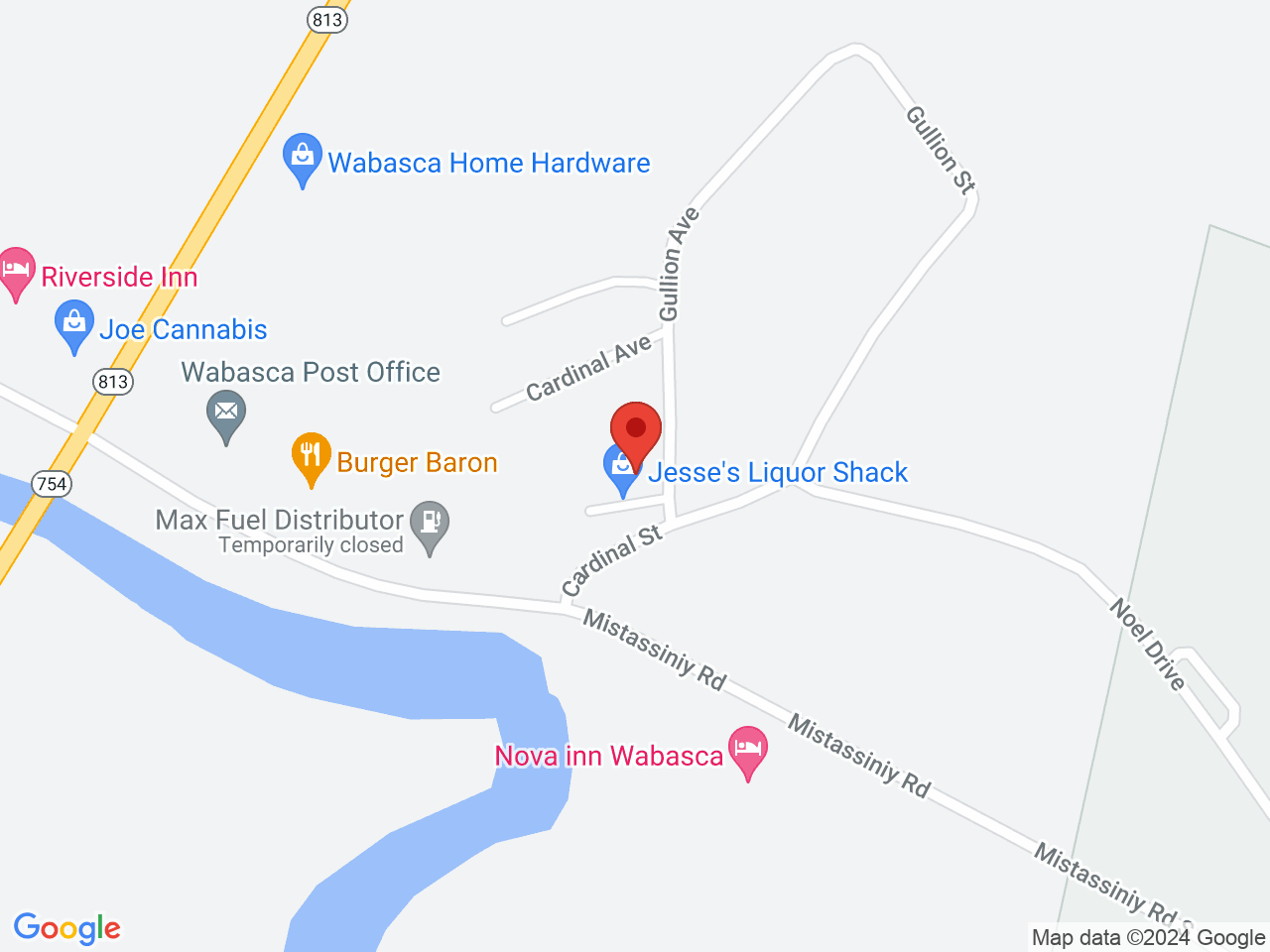 Street map for Canna Bliss, 960 E Noel Drive, Wabasca-Desmarais AB