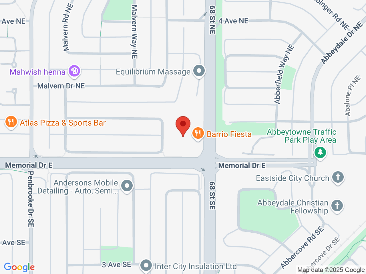 Street map for Celestial Buds, 166-6800 Memorial Dr. NE, Calgary AB